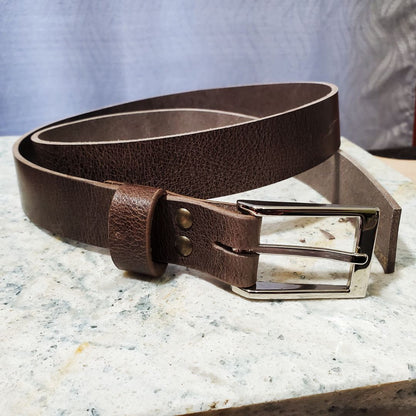 Ceinture en buffle «vintage» lustré