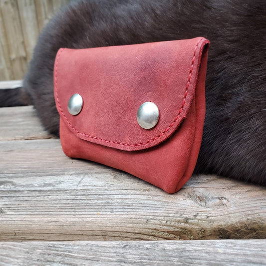 Pochette à monnaie rouge