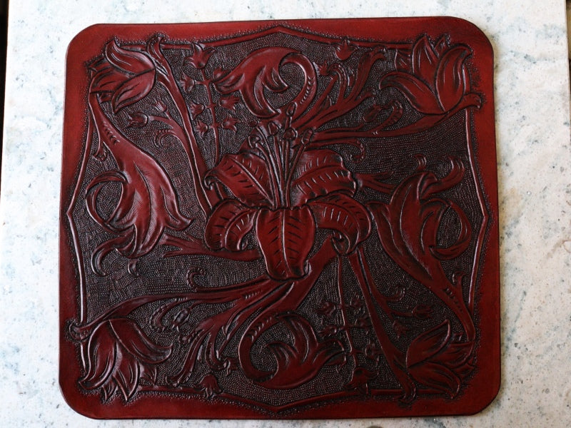 Porte feuille long ciselé floral