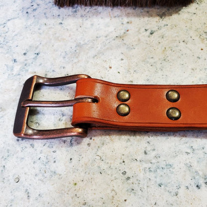 Simple vegetable leather belt